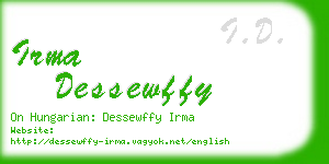 irma dessewffy business card